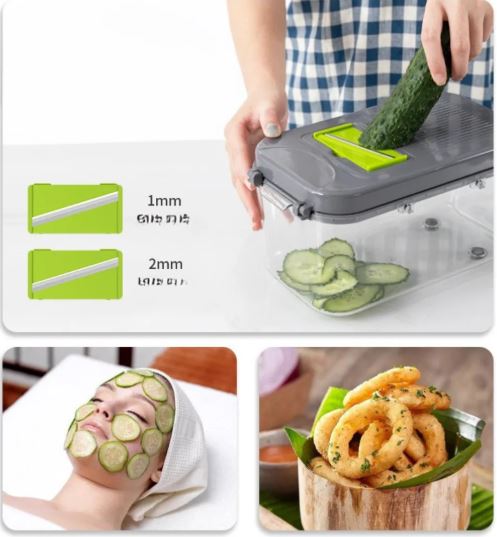 PICADORA 12 EN 1 - CORTA, REBANA Y PICA EN SEGUNDOS